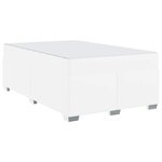 vidaXL Cadre de lit avec matelas Blanc 120 x 190 cm tissu