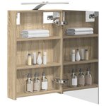 vidaXL Armoire Miroir de Salle de Bain avec étagère Chêne Sonoma