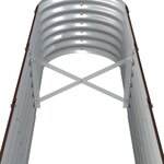 vidaXL Lit surélevé de jardin Acier enduit de poudre marron
