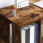 vidaXL Bureau avec Rangement Chêne fumé 130 x 50 5 x 75 cm