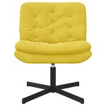 vidaXL Fauteuil relaxant pivotant Jaune 63 x 75 x 76 cm Velours