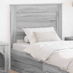 vidaXL Tête de lit Gris Sonoma 80 cm Bois d'ingénierie