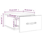 vidaXL Tables de chevet murales 2 Pièces blanc 35x35x20 cm