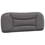 vidaXL Lit avec matelas gris 100x200 cm similicuir