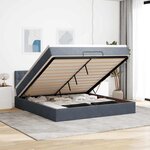 VidaXL Cadre de lit ottoman avec matelas gris foncé 160x200 cm velours
