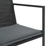 vidaXL Ensemble à manger d'extérieur 7Pièces coussins résine tressée noir