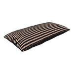 Coussin carré rayé noir et beige 45 x 45 cm