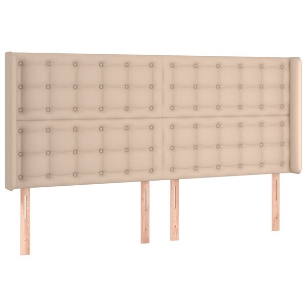vidaXL Tête de lit avec oreilles Cappuccino 183x16x118/128 cm