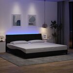vidaXL Cadre de lit sans matelas noir 200x200 cm tissu