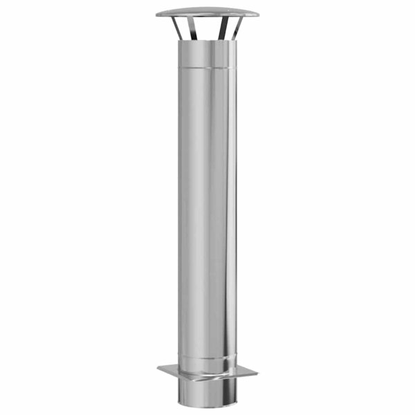 vidaXL Extension de Conduit Argent 35 x 35 x 132 cm Acier inoxydable