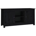 vidaXL Meuble TV Noir 103x36 5x52 cm Bois de pin massif