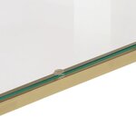 vidaXL Table console doré acier inoxydable et verre trempé