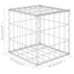 vidaXL Lit surélevé cube à gabion Fil d'acier 30x30x30 cm