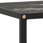 vidaXL Meuble TV noir avec verre marbre noir 120x40x40 cm