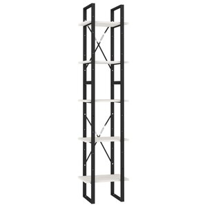 vidaXL Bibliothèque à 5 niveaux Blanc 40x30x175 cm Bois de pin