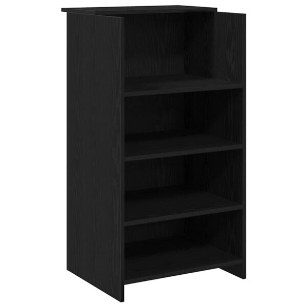 vidaXL Bureau de réception noir 55x50x103 5 cm bois d'ingénierie