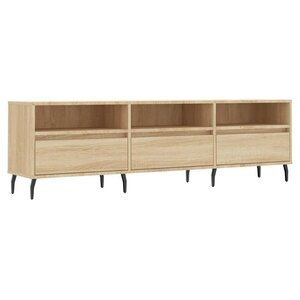 vidaXL Meuble TV chêne sonoma 150x30x44 5 cm bois d'ingénierie