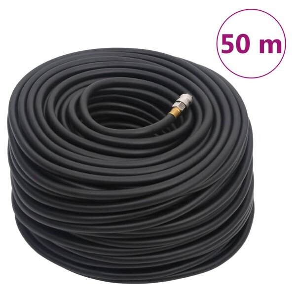 vidaXL Tuyau d'air hybride noir 0 6" 50 m caoutchouc et PVC