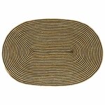 vidaXL Tapis Naturel et Noir 100 x 152 cm Jute