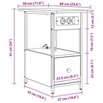 vidaXL Cabinet de chevet Sonoma gris 60 x 30 x 61 cm Bois d'ingénierie