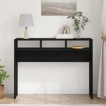 vidaXL Table console Chêne noir 105 x 30 x 80 cm Bois d'ingénierie