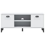 vidaXL Banc à chaussures VIKEN blanc 106x35x45 cm bois massif de pin