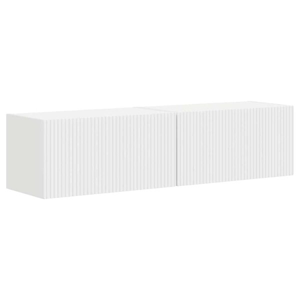 vidaXL Meuble TV mural 2 Pièces Blanc 60 x 31 x 29.5 cm Bois d'ingénierie