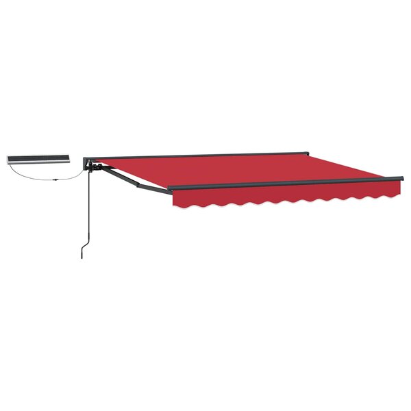 vidaXL Auvent rétractable électrique Rouge et Anthracite 3 x 2 5 m