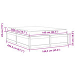 vidaXL Lit avec matelas 160x200 cm bois de pin massif