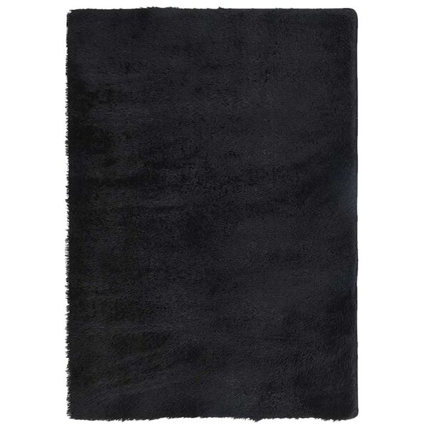 vidaXL Tapis shaggy à poils longs NAVARRA noir 240x340 cm polyester