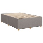 vidaXL Sommier à lattes de lit avec matelas taupe 120x190 cm tissu
