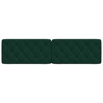 vidaXL Coussin de tête de lit vert foncé 200 cm velours
