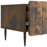 vidaXL Meuble TV Chêne fumé 147 x 34 5 x 32 cm Bois d'ingénierie