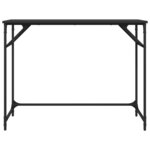 Bureau table poste de travail meuble d'ordinateur informatique étude 100 x 45 x 76 cm bois ingénierie acier enduit de poudre noir 02_0023882
