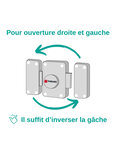 THIRARD - Verrou double entrée Apache pour porte d'entrée  cylindre 50mm  acier  3 clés  époxy or