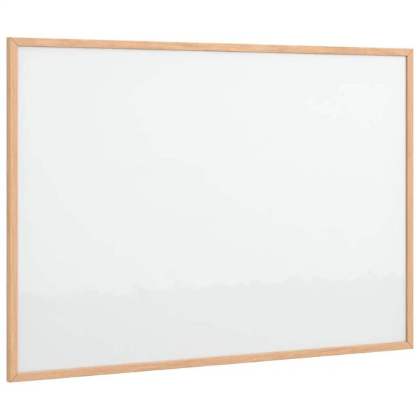 vidaXL Tableau blanc magnétique avec cadre bois de pin massif 80x55 cm
