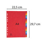 Intercalaires Carte Lustrée Avec Onglets Imprimés Alphabétiques 20 Positions Az - A4 - Couleurs Assorties - X 5 - Exacompta