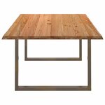 vidaXL Table à manger et bord naturel bois massif chêne rectangulaire