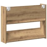 vidaXL Cabinets à chaussures muraux avec étagère 2 Pièces chêne artisanal