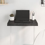 vidaXL Dessus de table marron foncé bois chêne massif traité