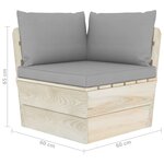 vidaXL Salon de jardin palette 6 Pièces avec coussins bois d'épicéa
