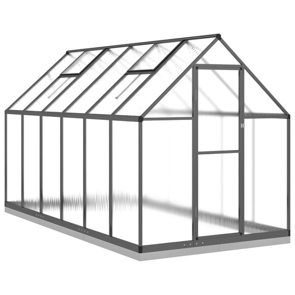 vidaXL Serre avec cadre de base anthracite 334x169x202 cm aluminium