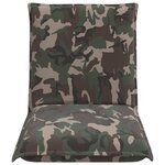 vidaXL Fauteuil de sol ajustable Armée Tissu