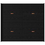 vidaXL Cadre de lit avec rangement avec tiroir Chêne noir 180 x 200 cm