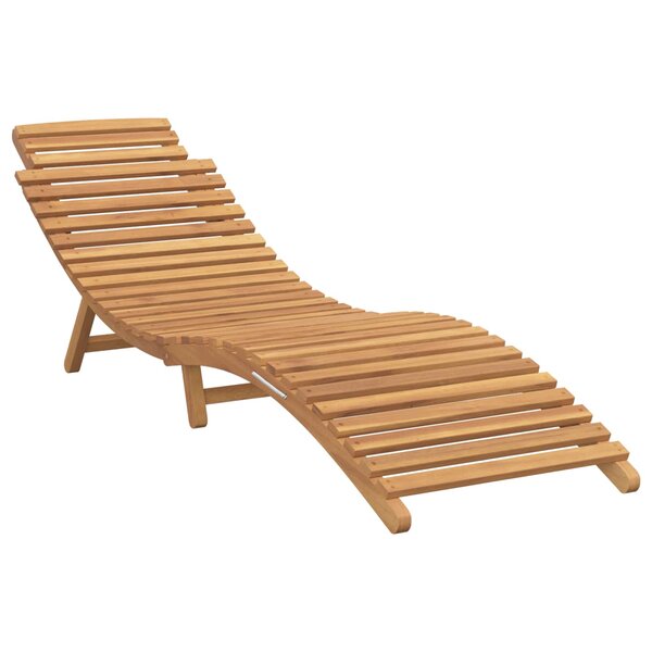 vidaXL Transat de jardin Marron 198 x 55 x 58 5 cm Bois de teck massif