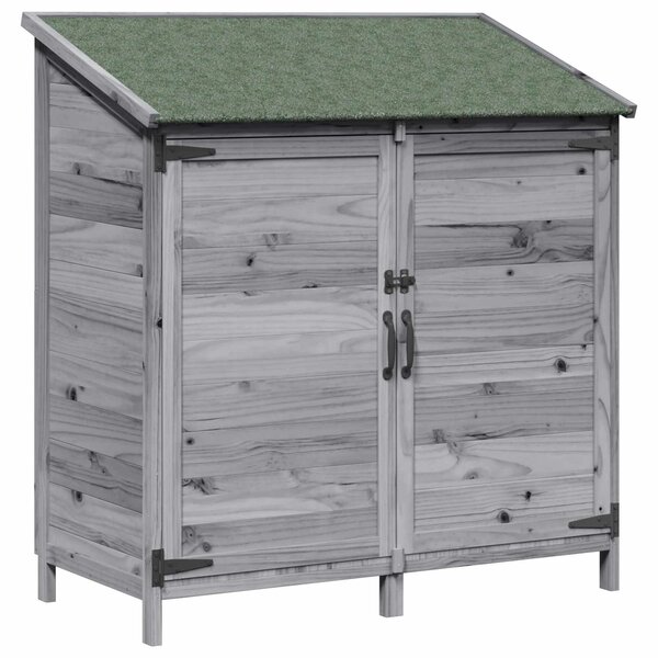 vidaXL Abri de jardin Gris 106 5 x 56 x 113 5 cm Bois de Sapin Massif