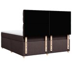 vidaXL Sommier à lattes de lit avec matelas Marron foncé 180x200 cm