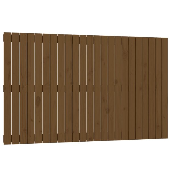 vidaXL Tête de lit murale Marron miel 147x3x90 cm Bois massif de pin