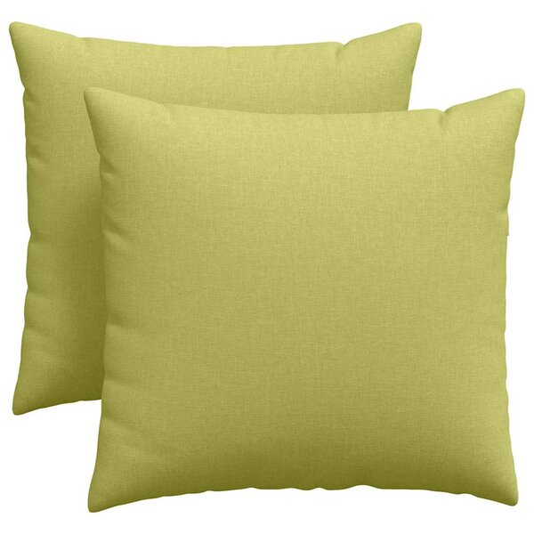 vidaXL Coussins de canapé 2 Pièces Vert clair 45 x 45 cm tissu