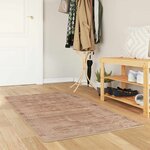 vidaXL Coureur de Tapis MARSA Blanc 80 x 100 cm Polyester et PVC